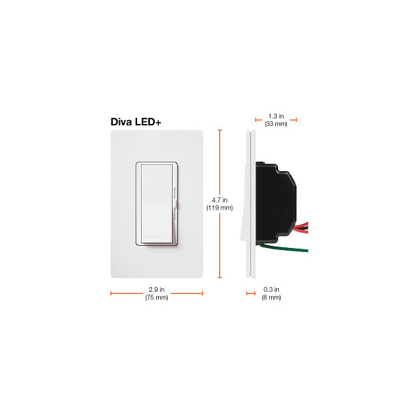 View 3 of LUTRON ELECTRONICS - DVCL-153P-WH