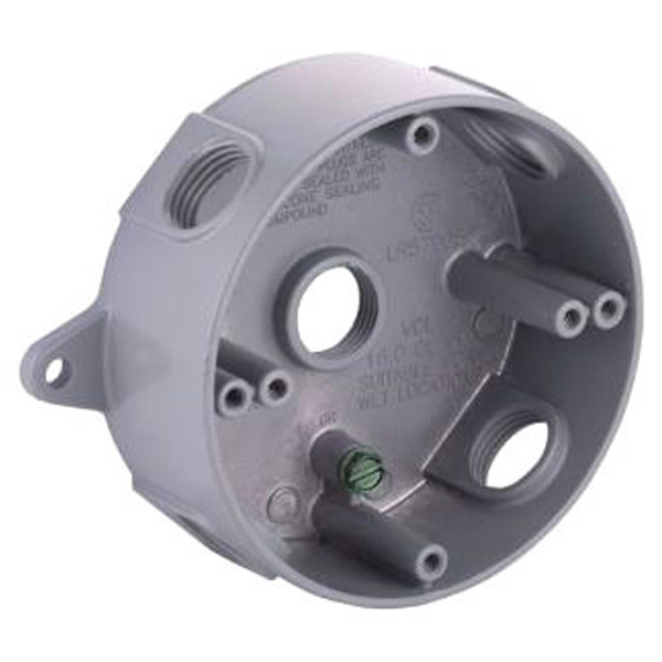 53610 Weatherproof Round Box; 11/2 In.; NonMetallic
