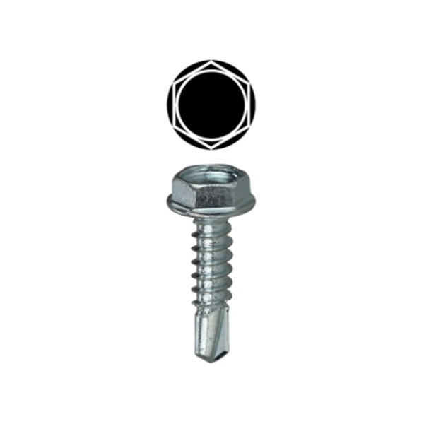 TEKHW812 Self Drilling Screw; 8 x 1/2 In.; Steel; Zinc Pla