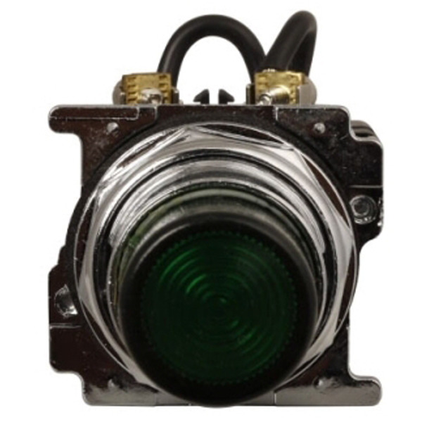 10250T297LGP2A PressToTest Indicator Light; 30 mm; Green