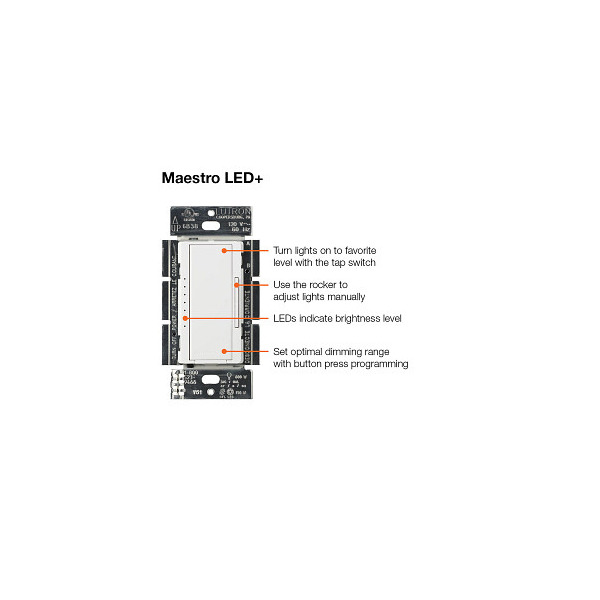 View 3 of LUTRON ELECTRONICS - MACL-153MH-WH
