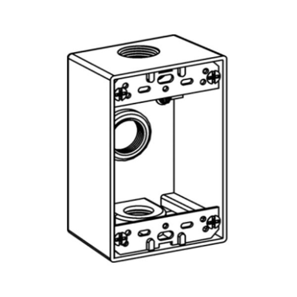 1B50-3 - Weatherproof - Cover; 1-Gang; Surface Mount; Non-Me